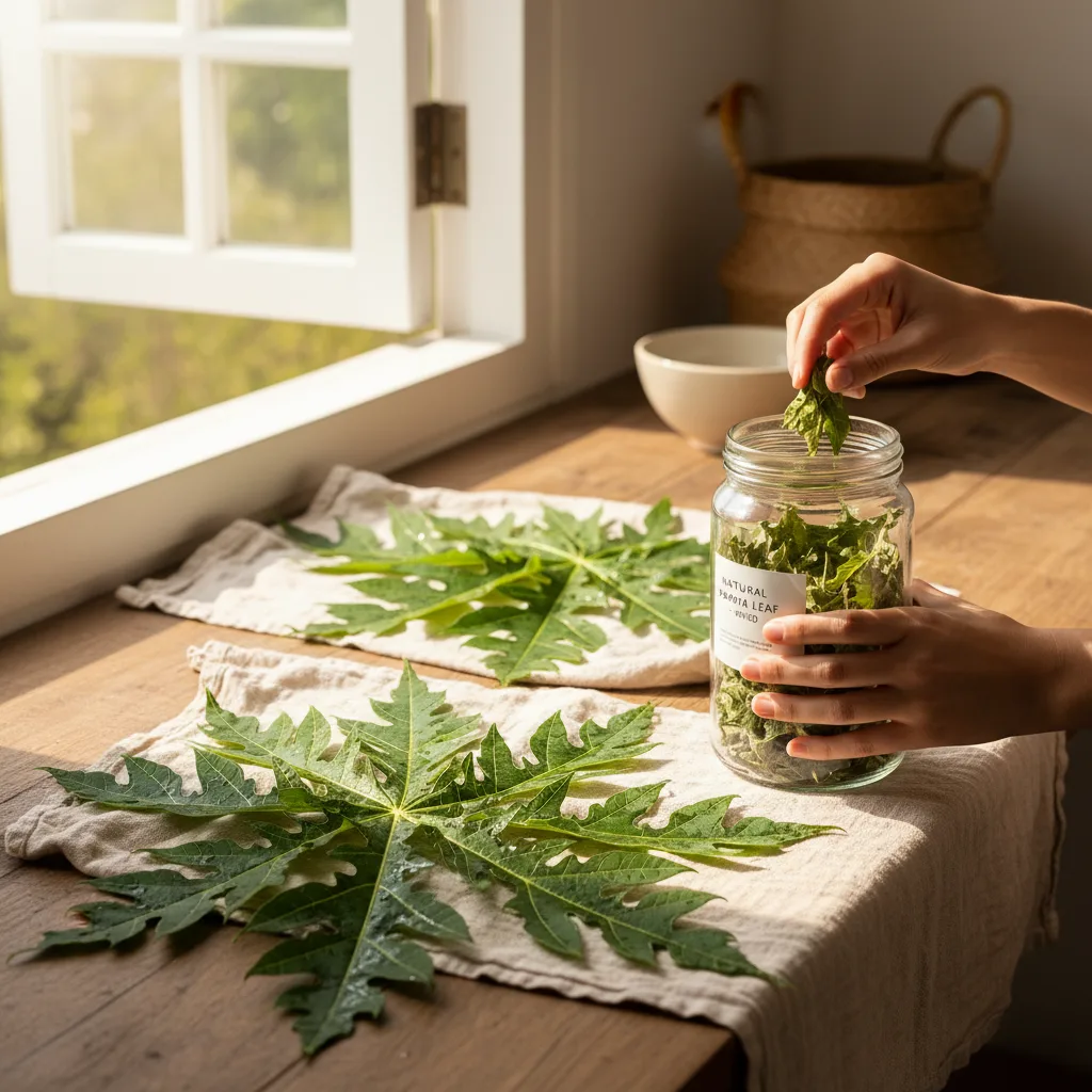 Encapsulation Process Papaya Leaf