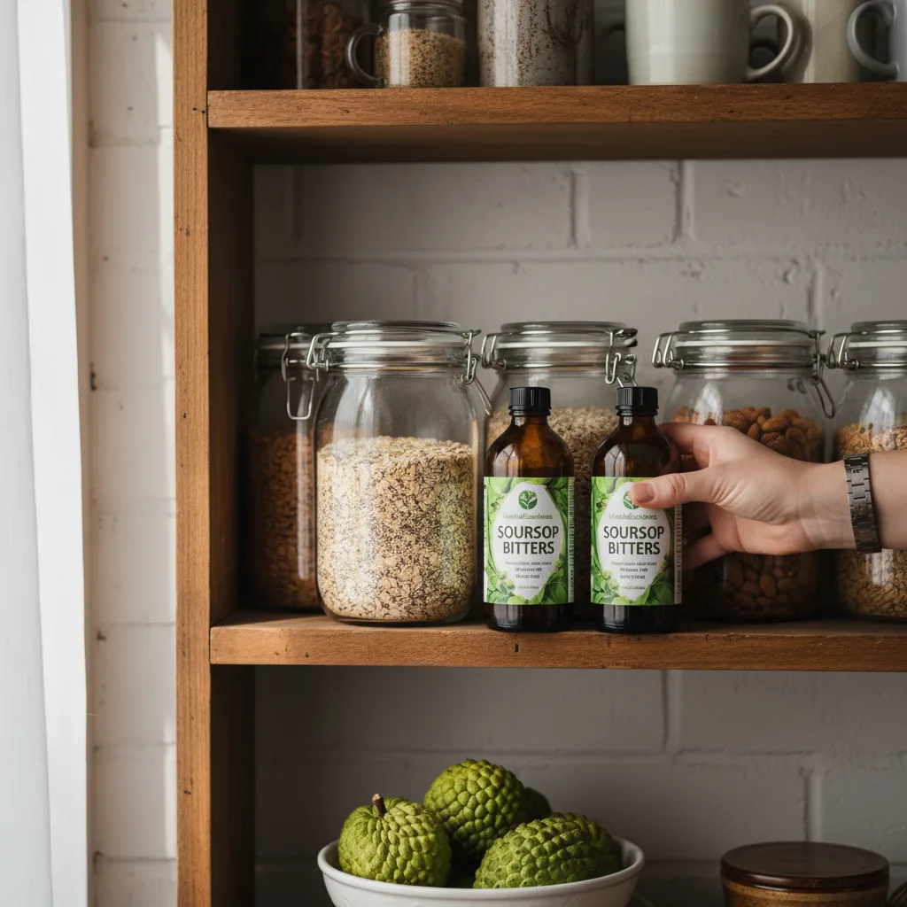 soursop bitters sustainable packaging illustration