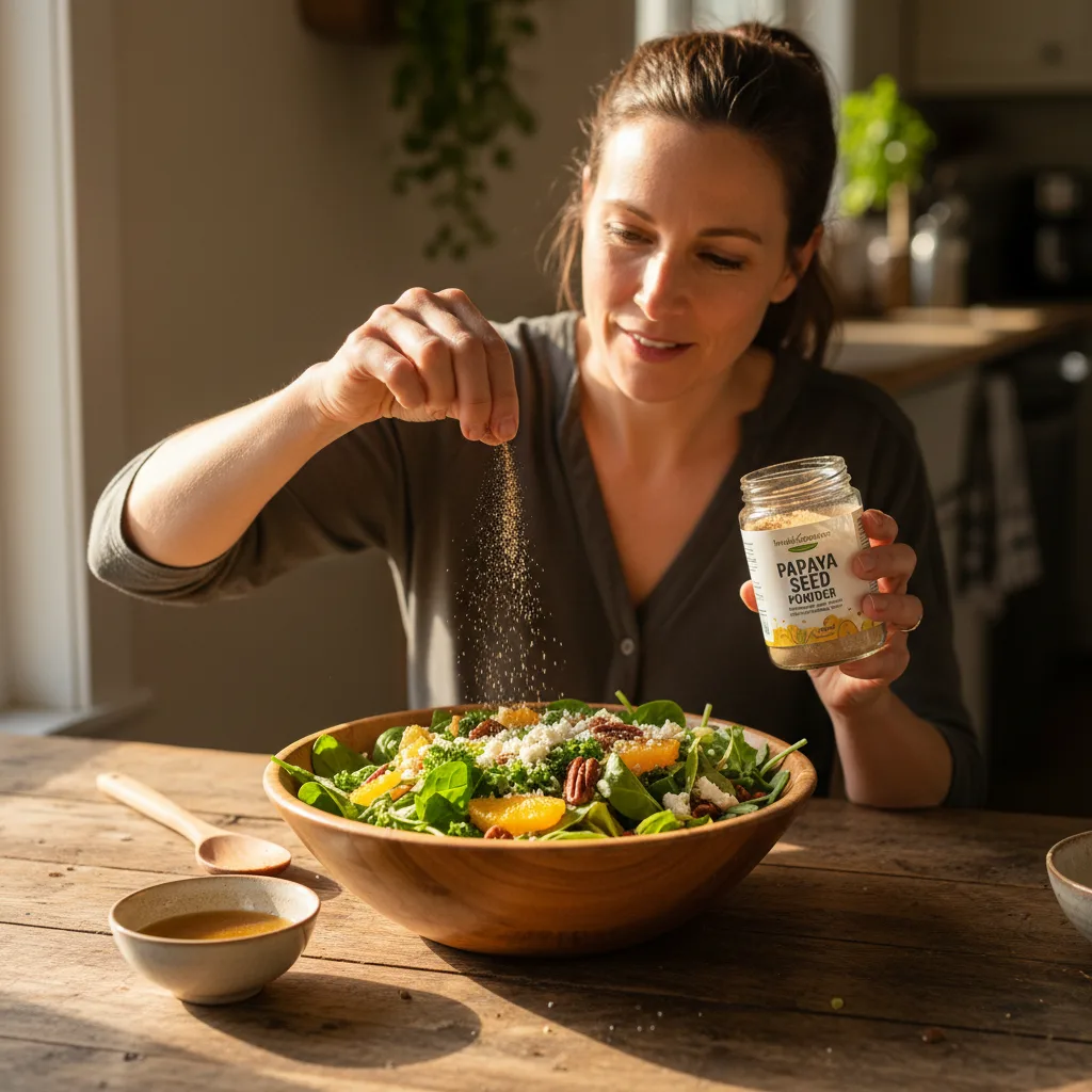 Papaya seed powder and culinary blends