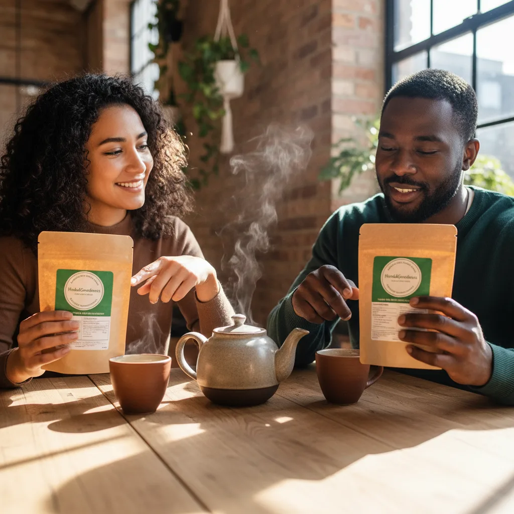 herbal supplements in eco packaging