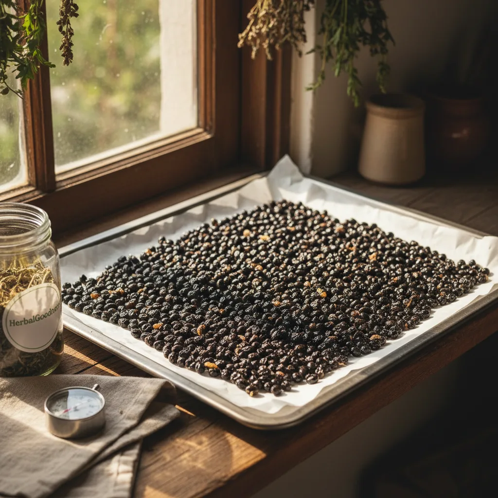 drying papaya seeds