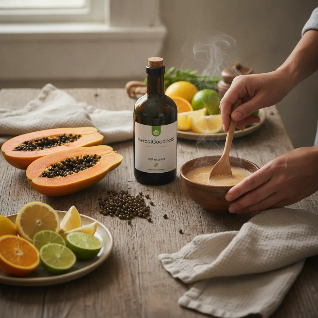 measuring liquid extract with dropper