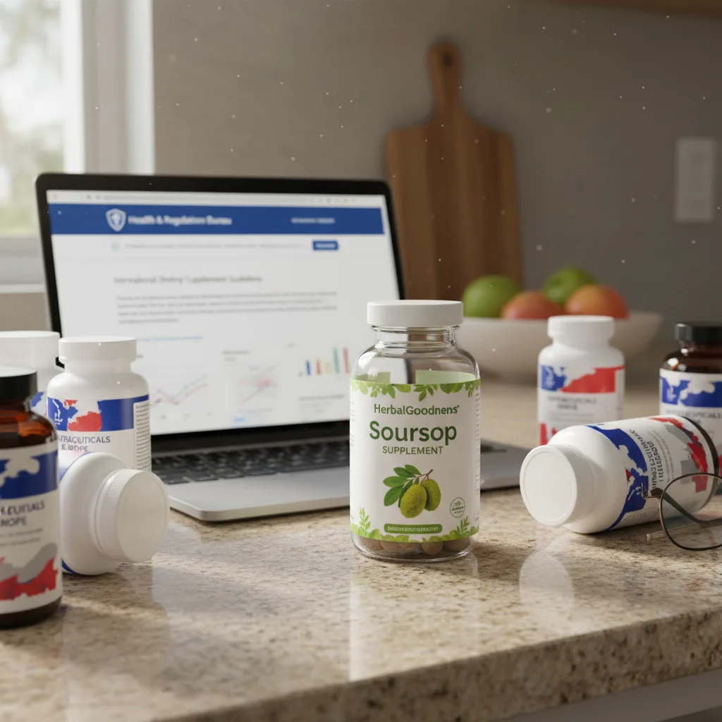 Soursop supplement packaging and compliance
