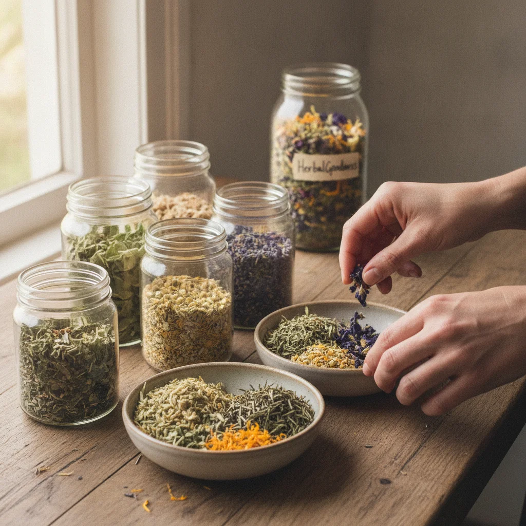 herbal tea in eco packaging