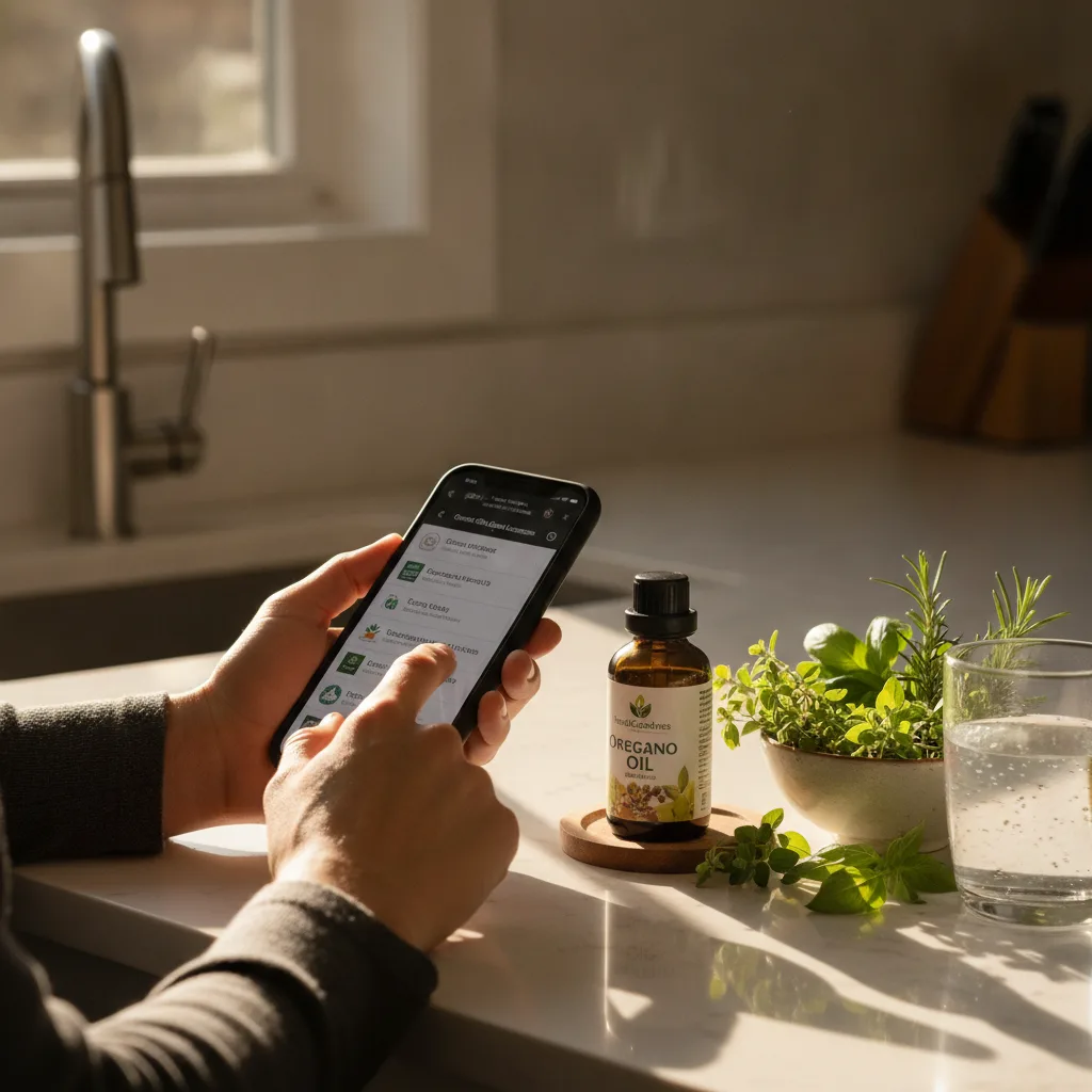 COA check screenshot oregano oil