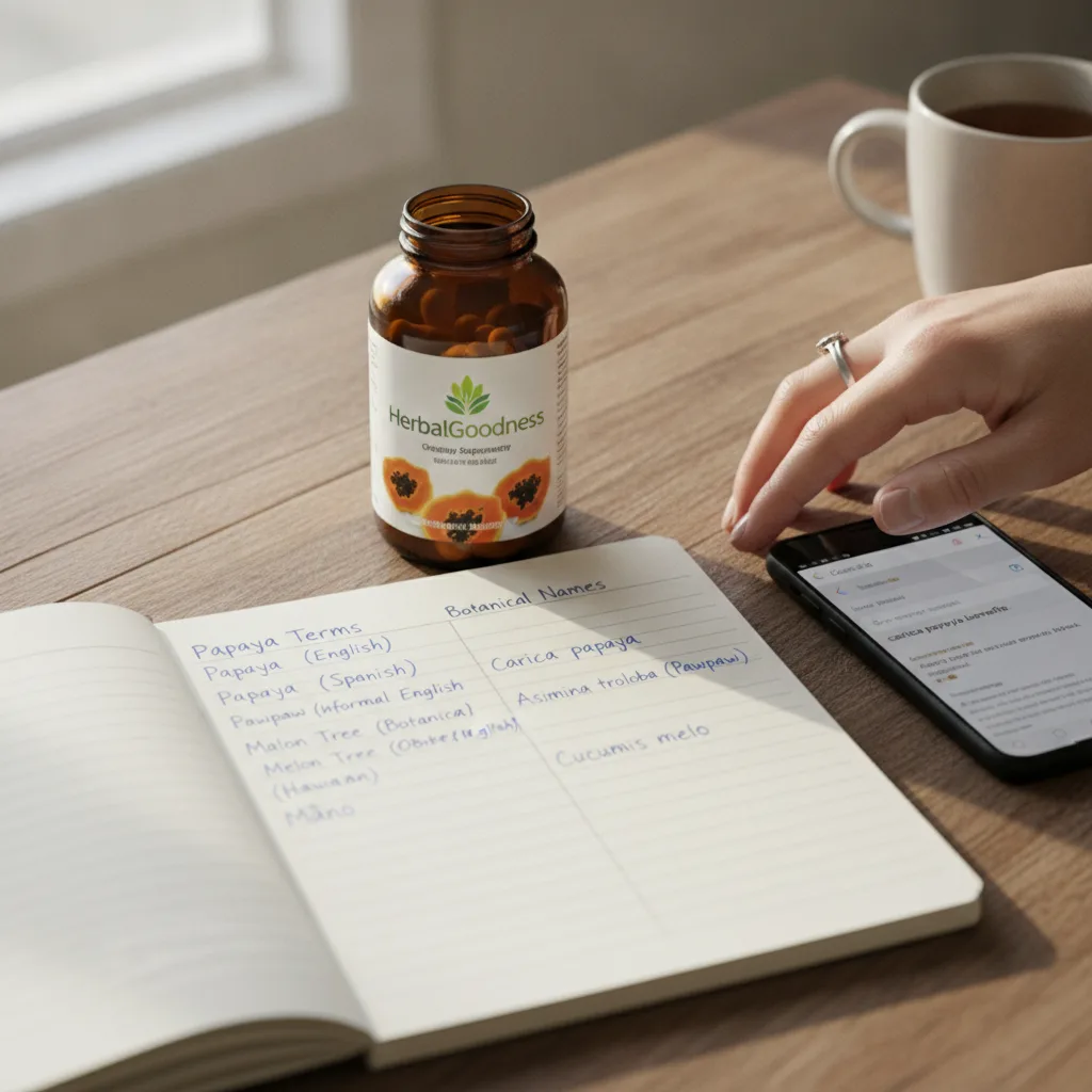 papaya supplement search online