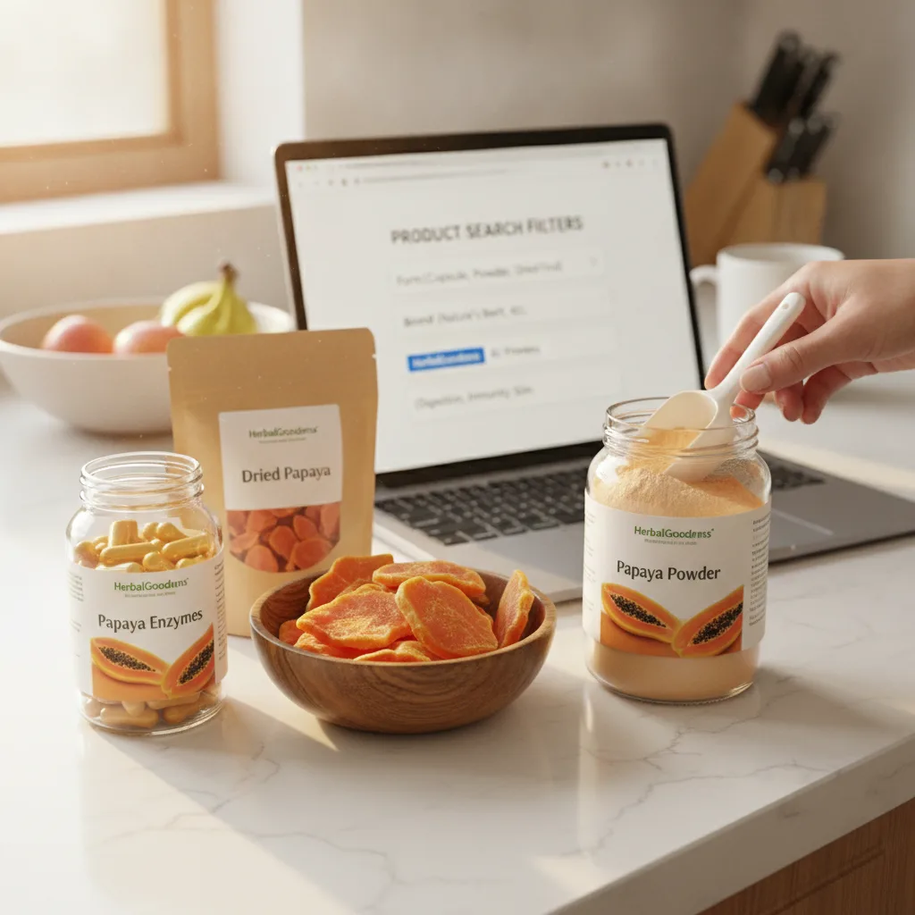 multilingual papaya supplements search