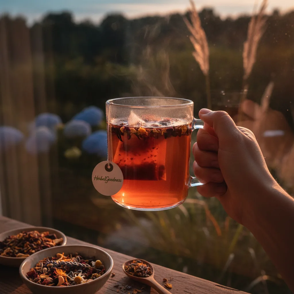 herbal tea trio brewing