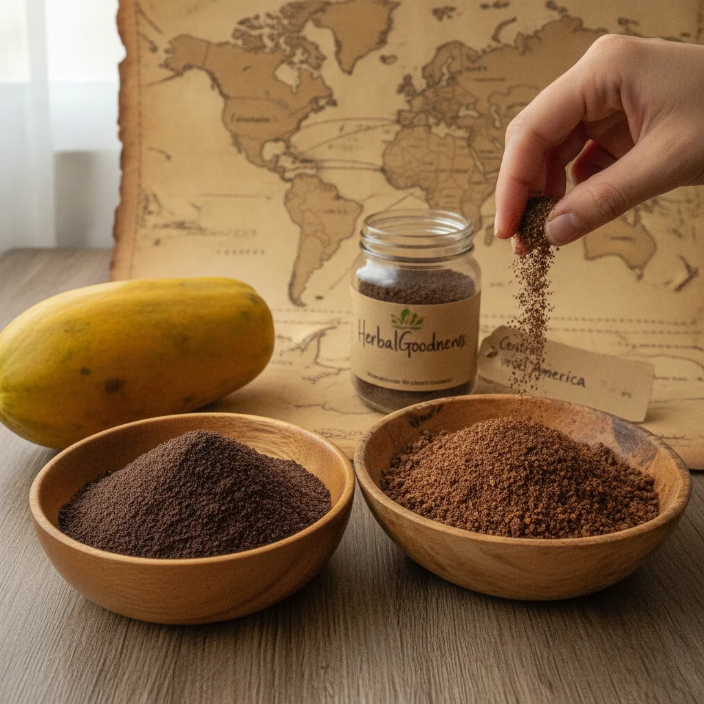 papaya seed powder texture