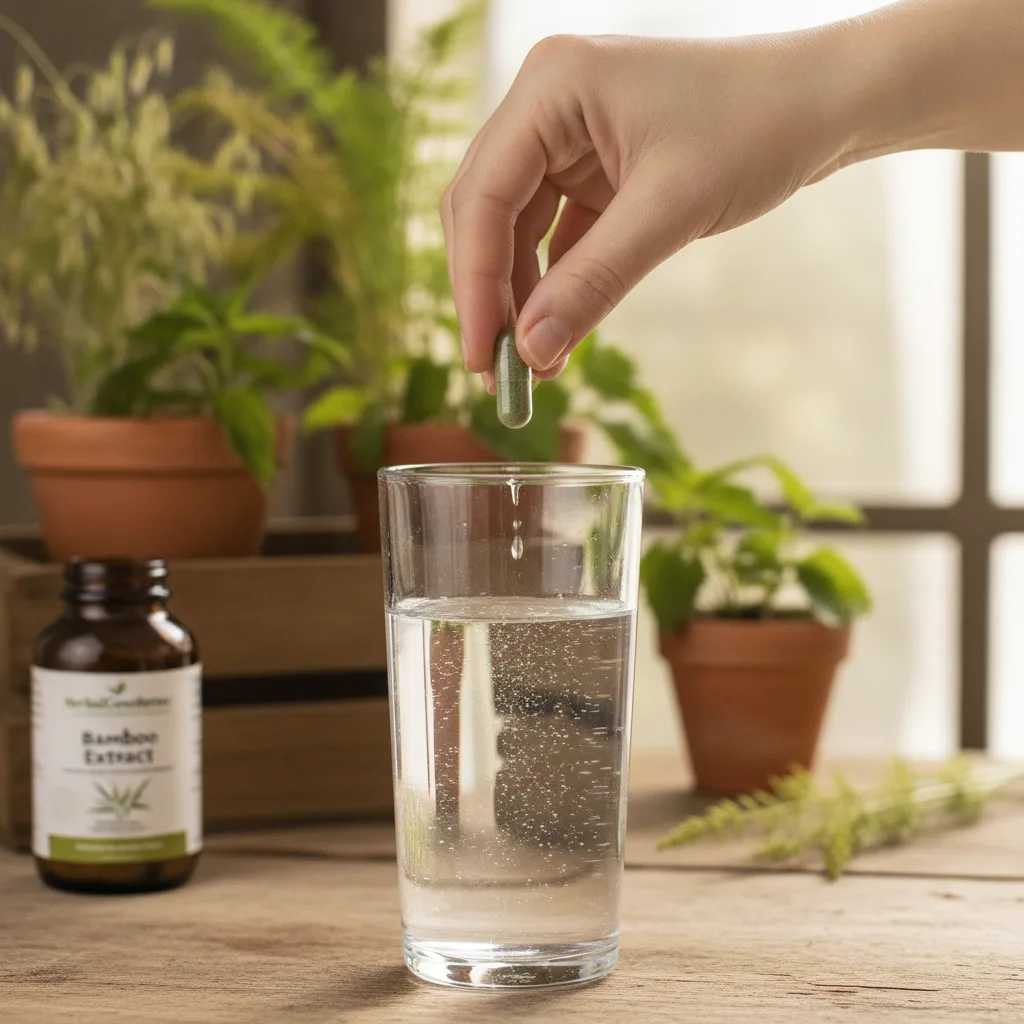 bamboo-extract-silica-dripped-in-liquid
