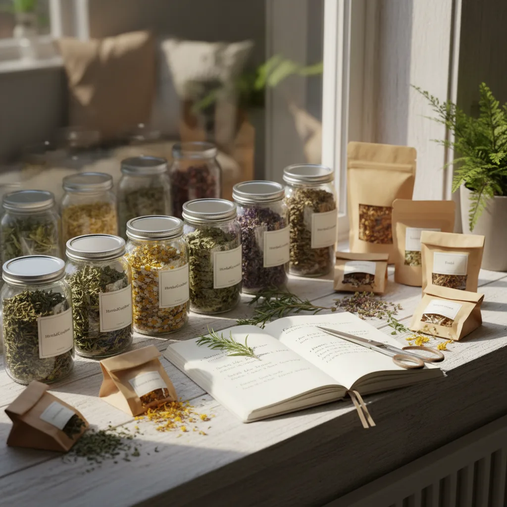 eco-friendly herbal tea storage