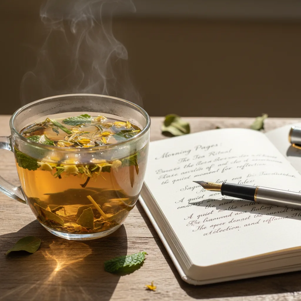 herbal tea ritual journaling