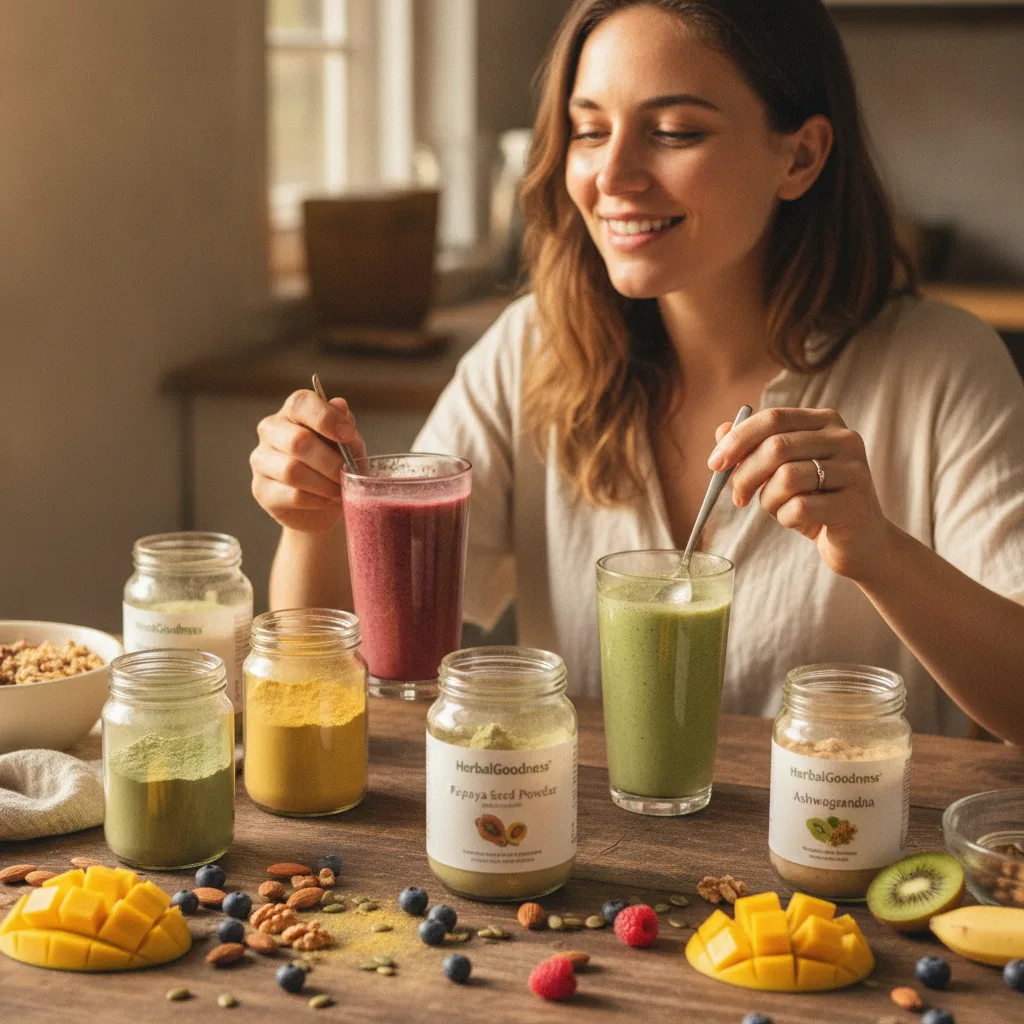 papaya seed powder in smoothie