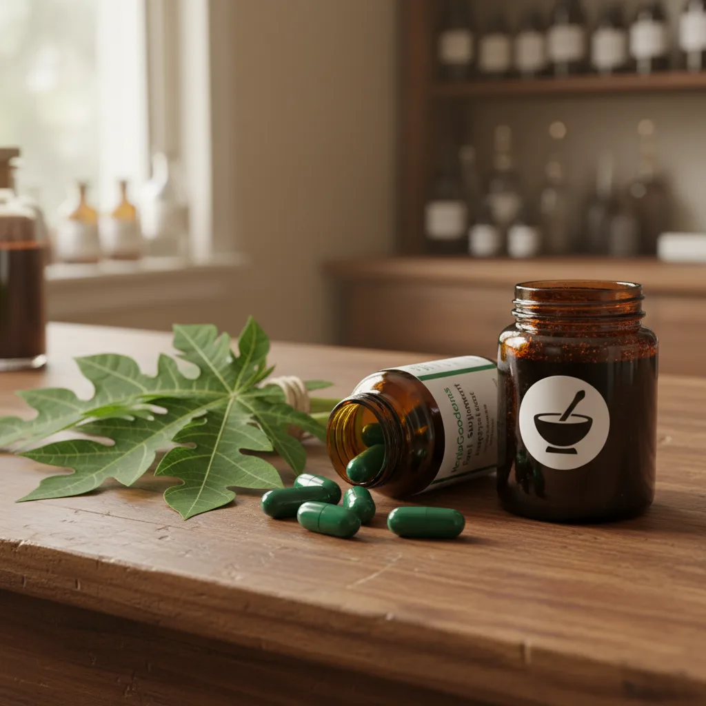 Retail supplement options papaya leaf extract