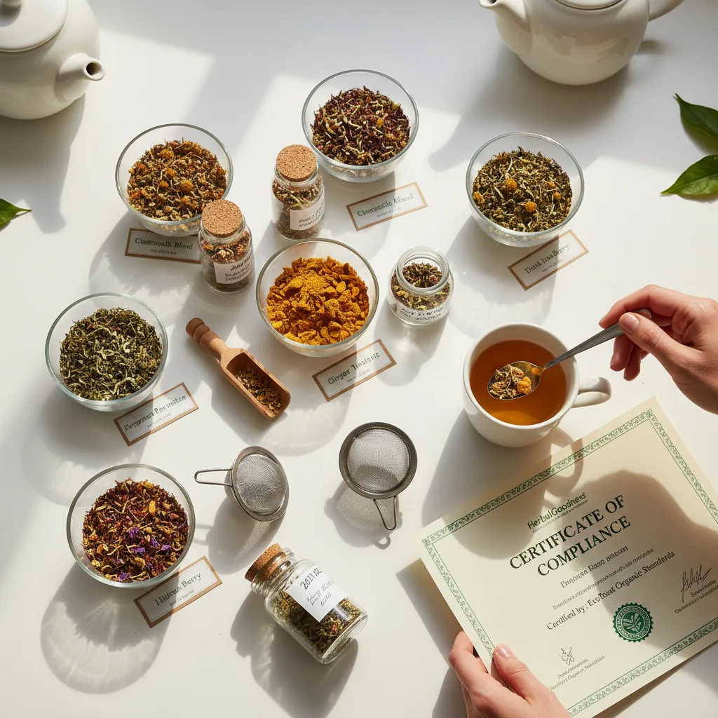 moisture analysis reports for herbal tea