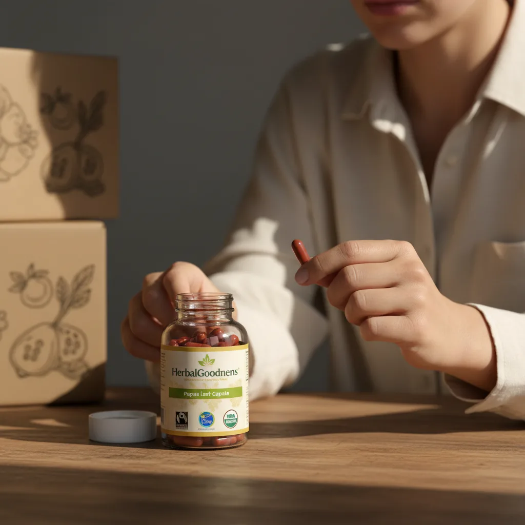 papaya leaf extract capsules gift