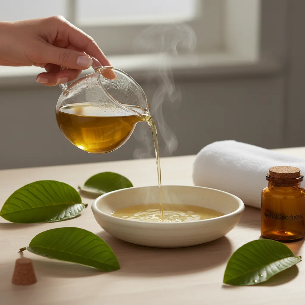 herbal bath and guava leaves