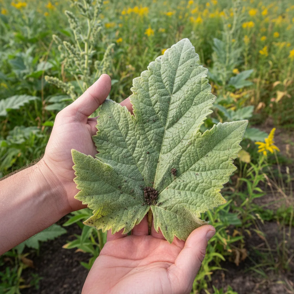 Mullein growing in rocky soil