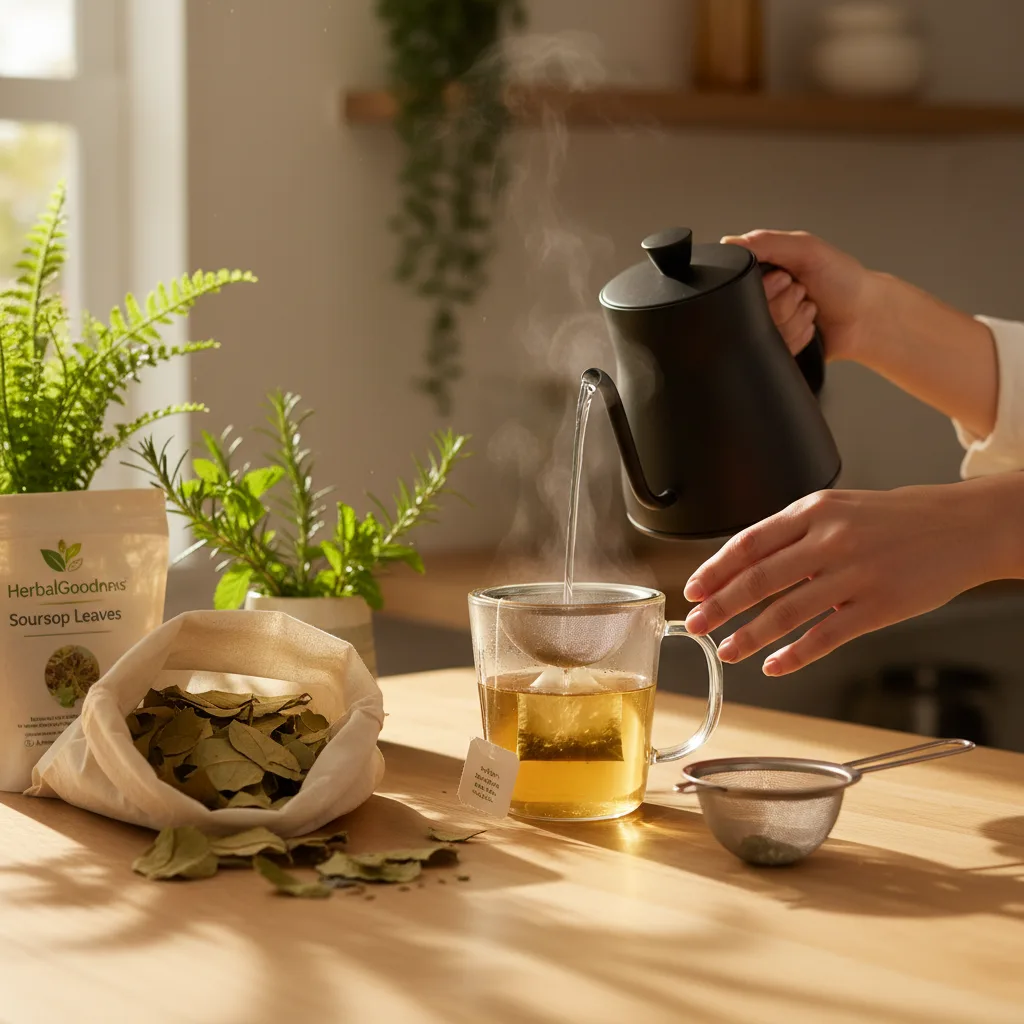 brewing soursop leaf tea