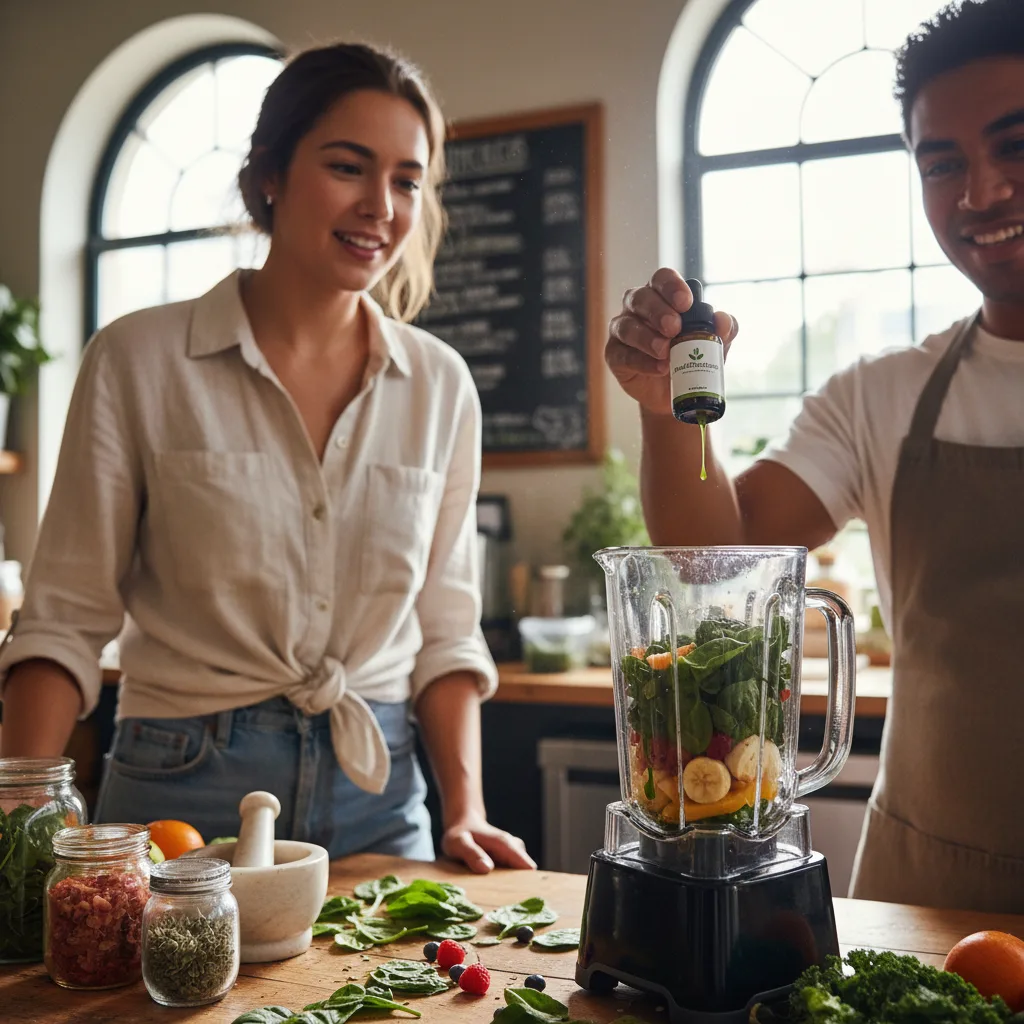Moringa extract in café smoothie