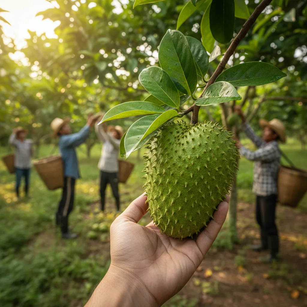 soursop fruit on tree