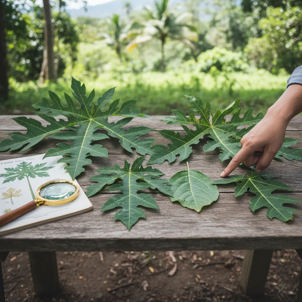 papaya leaf identification
