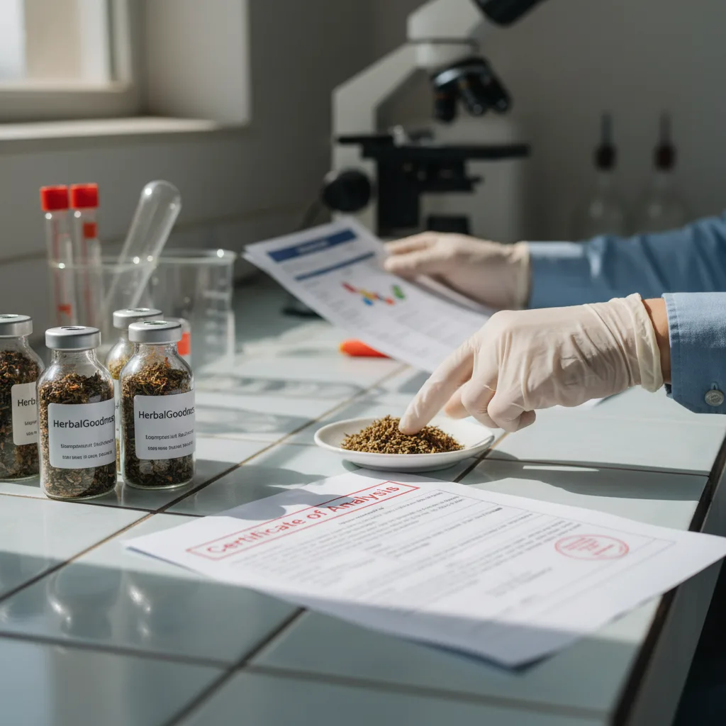 herbal tea laboratory analysis