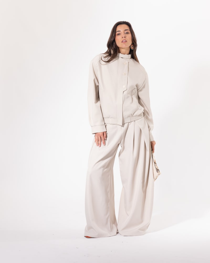 Blouson + pantalon beige