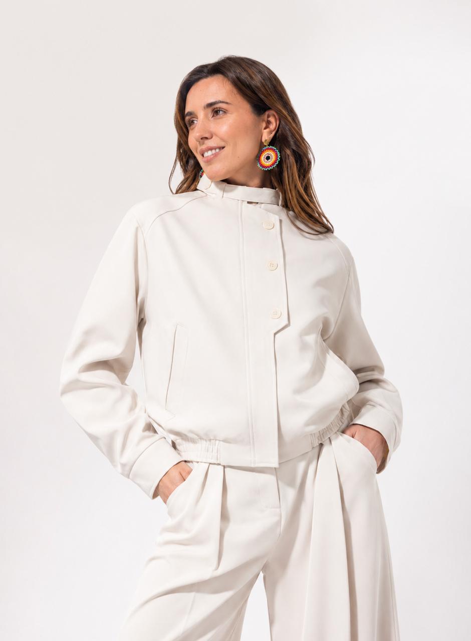 Blouson + pantalon beige