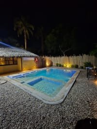 Alquiler cabaña Melgar Villa Formentera — zona exterior con piscina privada y jacuzzi