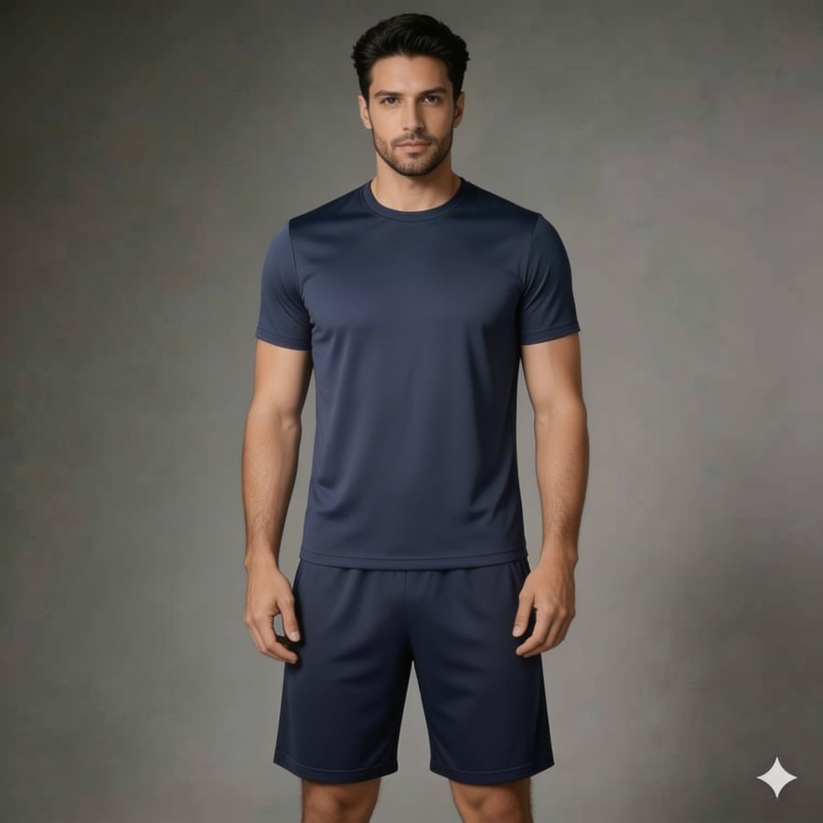 Maquila conjunto deportivo masculino espalda Colombia activewear private label Bogotá