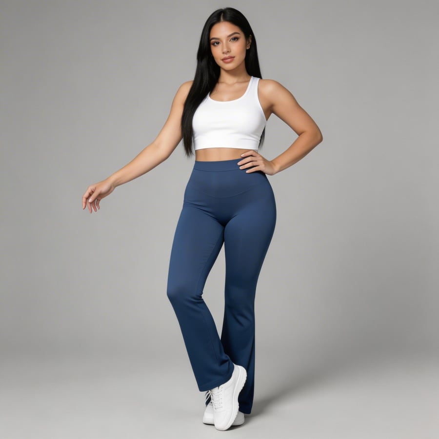 Maquila leggings deportivos espalda costura realzadora glúteo verde Colombia paquete completo