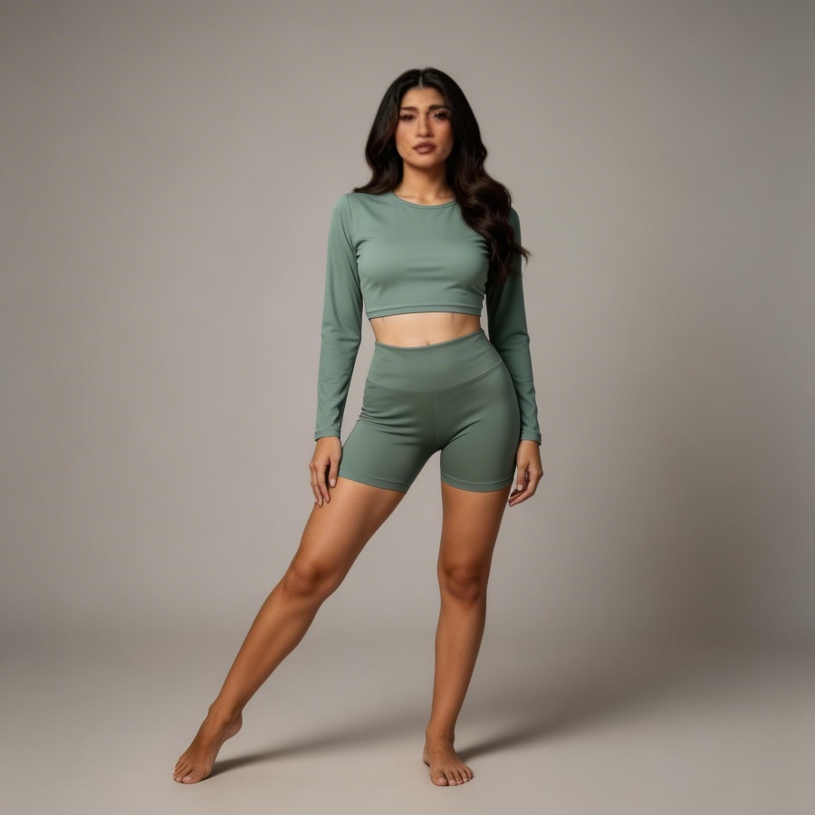 Maquila jumpsuit deportivo Colombia detalle tela elastano paquete completo