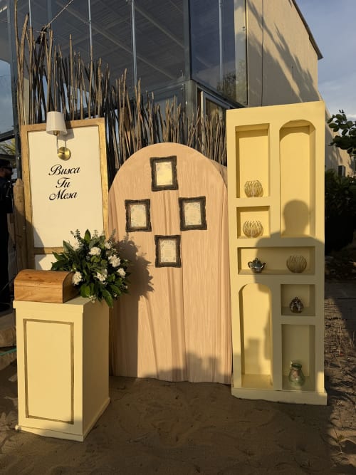 Entrance decor - real wedding held at Villa Lotus Tolú, Colombia