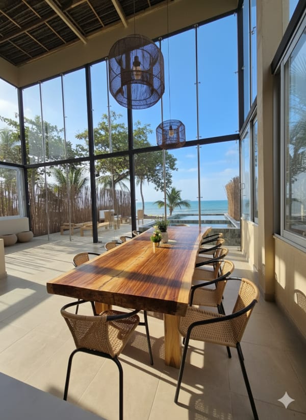 Playa privada Lotus Beach House frente al Caribe colombiano