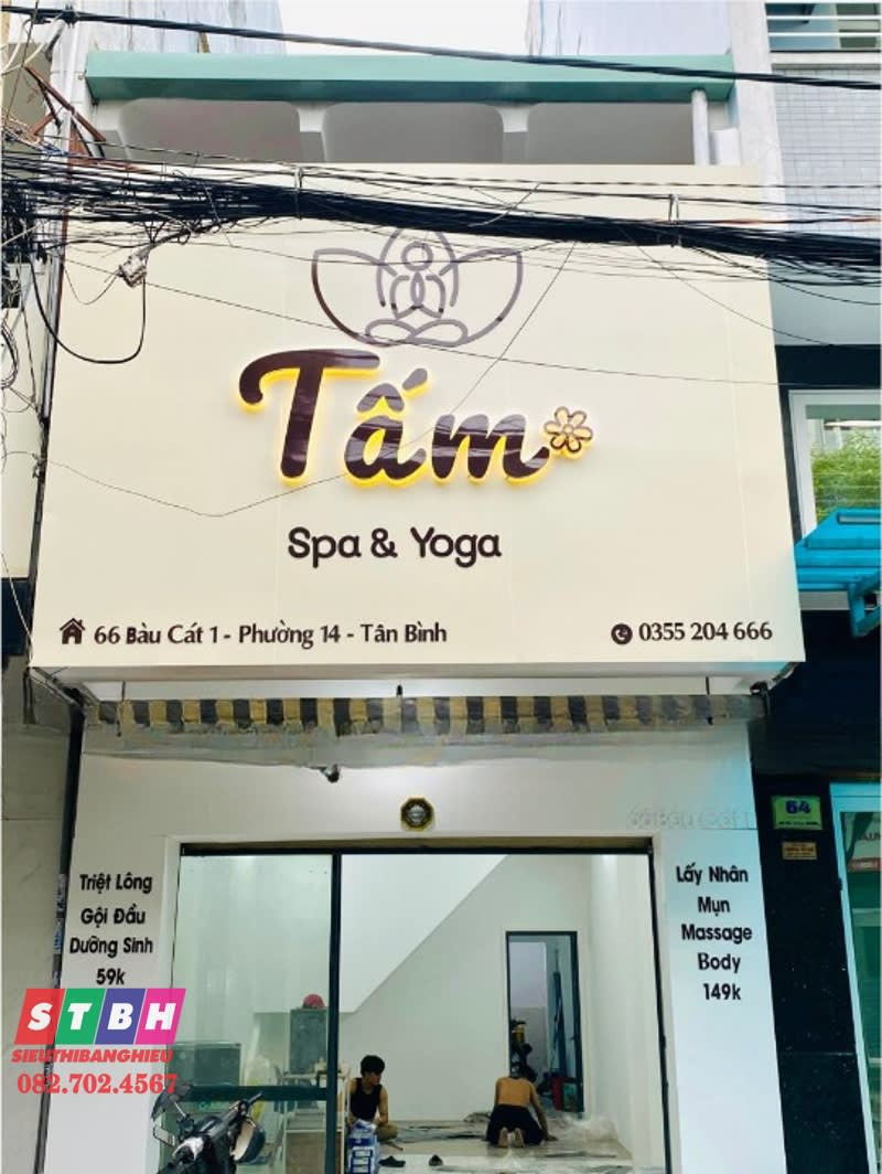 Bảng hiệu sap tông pastel