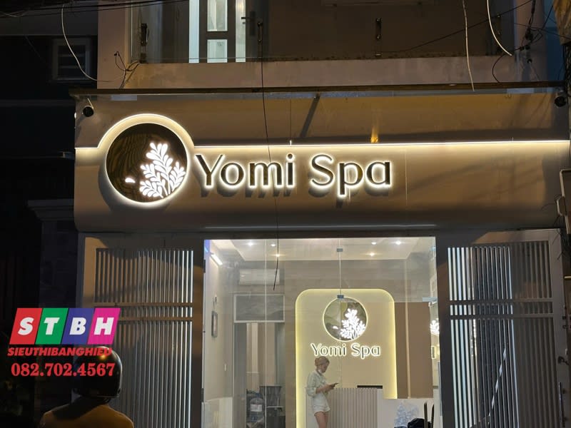 Bảng hiệu Yomi Spa
