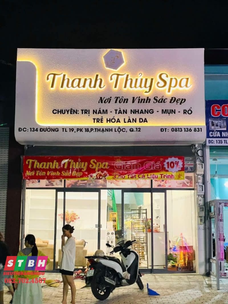 Bảng hiệu Thanh Thủy Spa