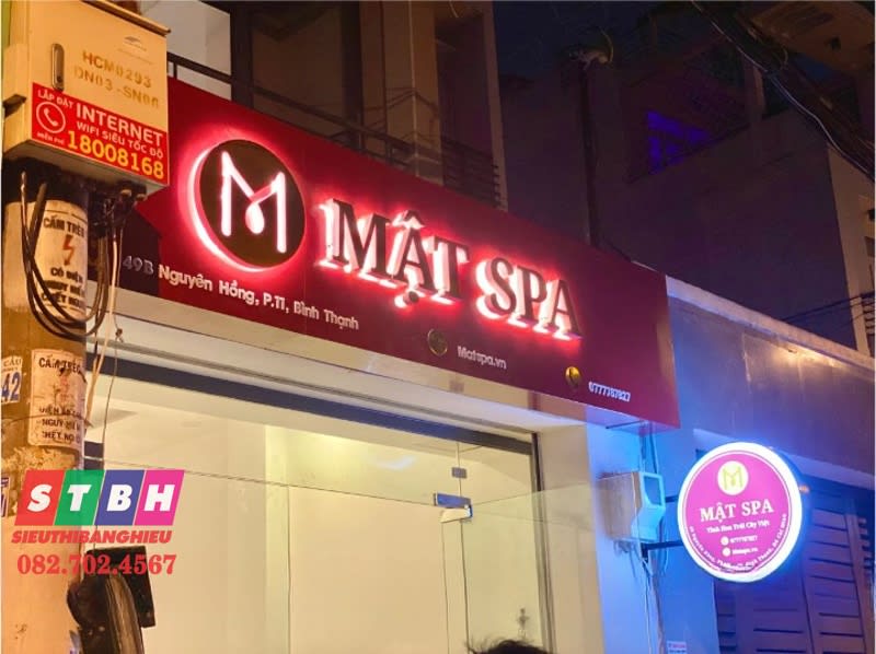 Bảng hiệu Mật Spa