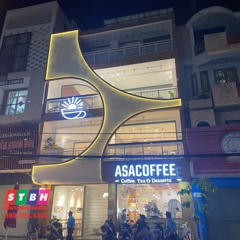 Bảng hiệu Asacoffee
