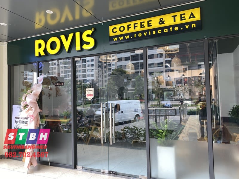 Bảng hiệu coffee Rovis