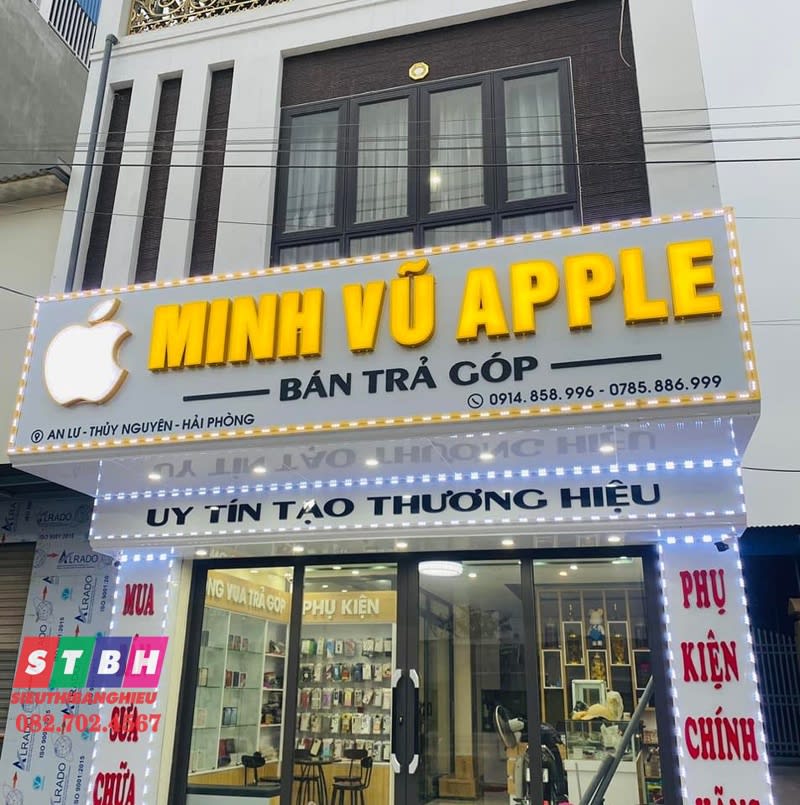 Bảng hiệu Minh Vũ Apple