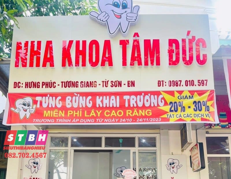 Bảng hiệu nha khoa Tâm Đức
