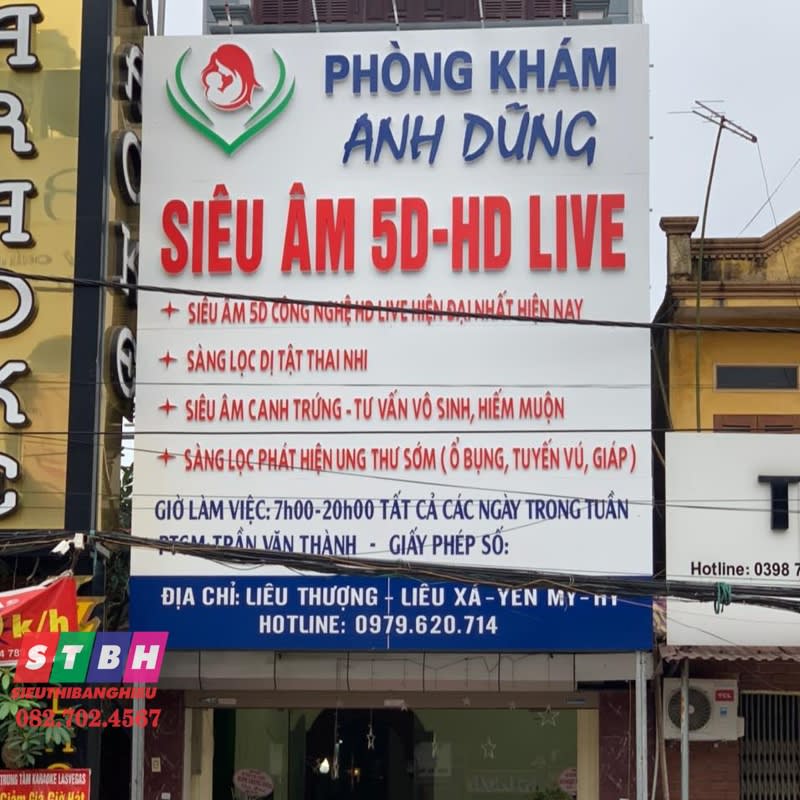 Bảng hiệu phòng khám siêu âm