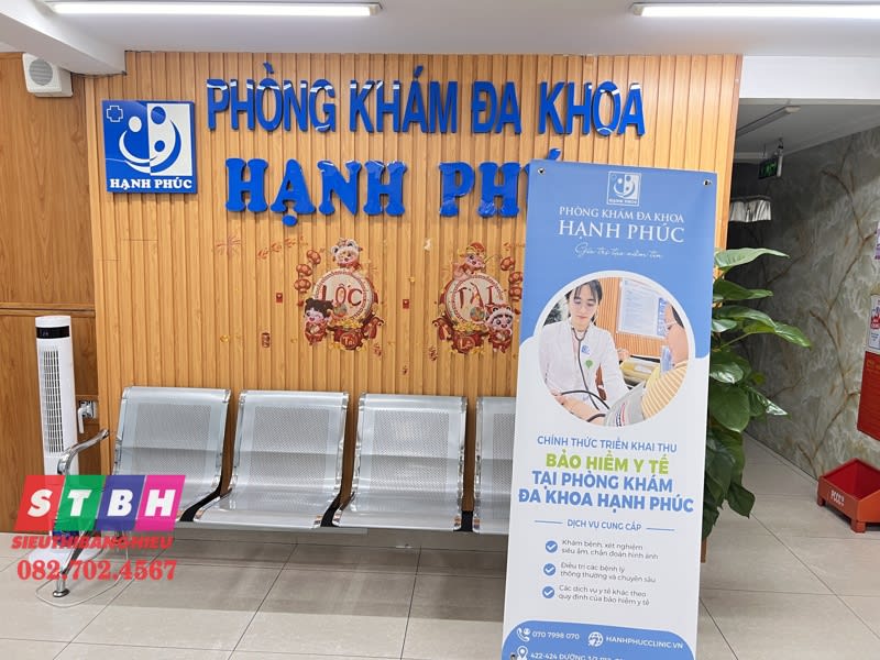 Bảng hiệu phòng khám đa khoa hạnh phúc