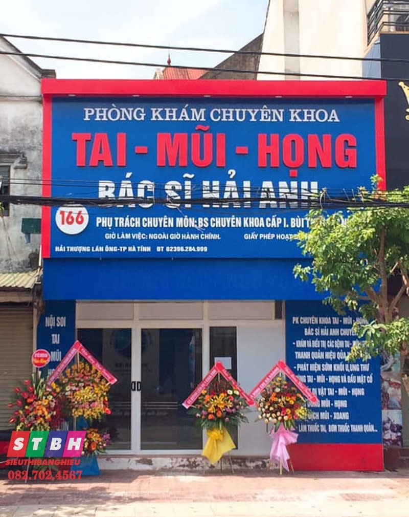 Bảng hiệu phòng khám tai - mũi - họng