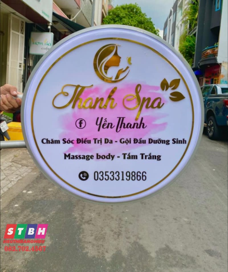 Hộp đèn mica Spa Thanh