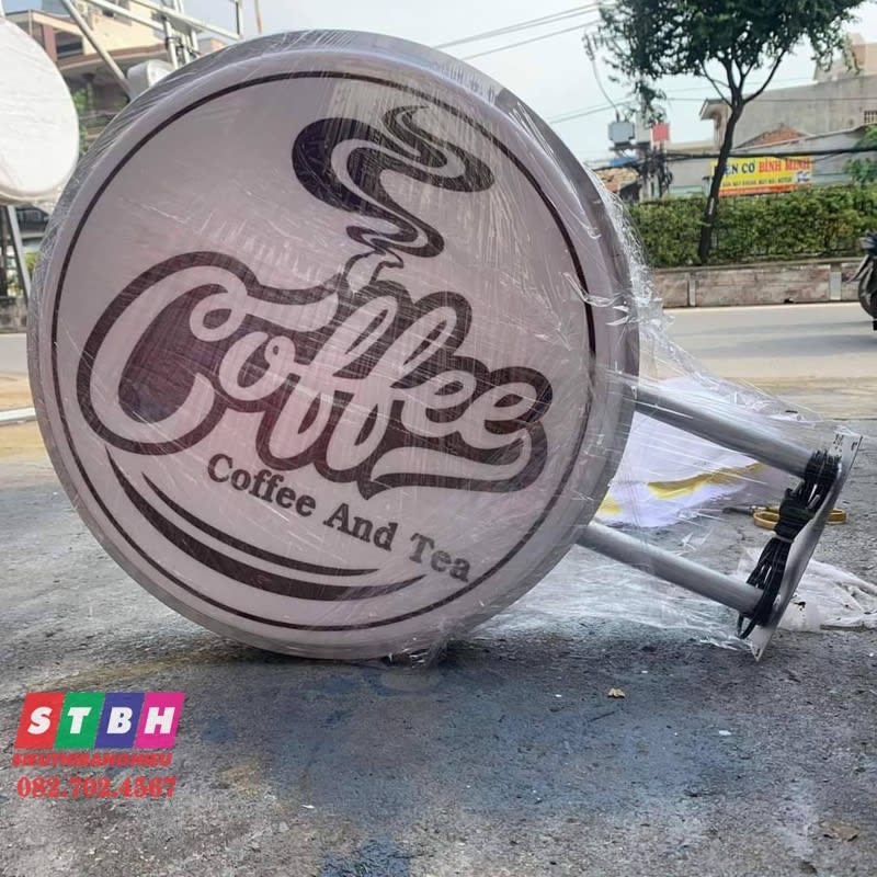 Hộp đèn tròn coffee