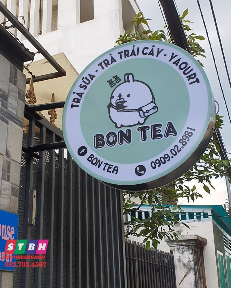Hộp đèn trà sữa
