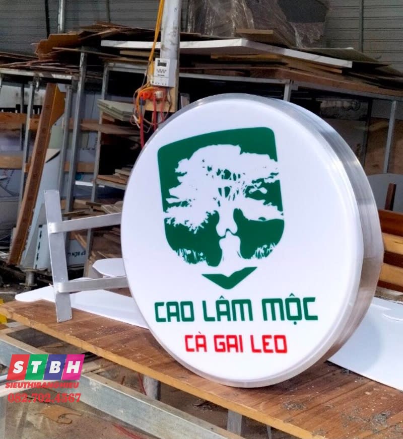 Hộp đèn hút nổi tròn